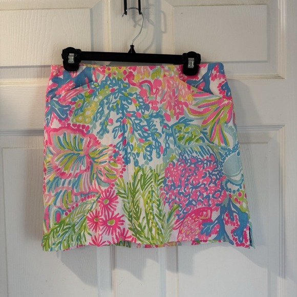 Lilly Pulitzer Pants - Lilly Pulitzer Marigold Skort Skirt Sunken Treasure Women's size 4 Zipper Charm